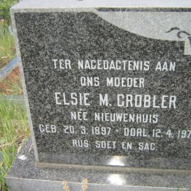 GROBLER Elsie M. nee NIEUWENHUIS 1897-1974