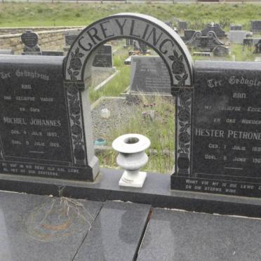 GREYLING Michiel Johannes 1893-1968 &amp; Hester Petronella 1891-1964