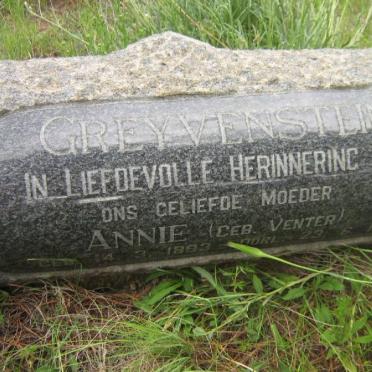 GREYVENSTEIN Hansie 1889-1967 &amp; Annie VENTER 1893-1982