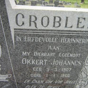 GROBLER Okkert Johannes 1907-1966 &amp; Aggie PARSONS 1904-1982