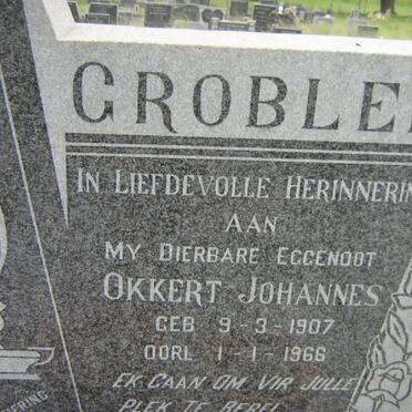 GROBLER Okkert Johannes 1907-1966 &amp; Aggie PARSONS 1904-1982