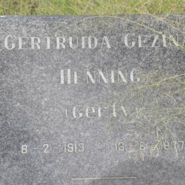 HENNING Gertruida Gezina 1913-1977