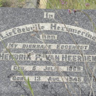 HEERDEN Hendrik P., van 1869-1945
