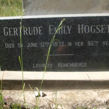 HOGSETT Gertrude Emily -1972
