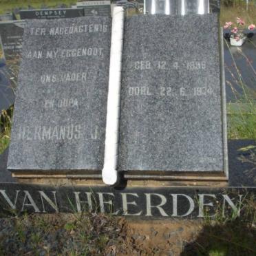 HEERDEN Hermanus J., van 1896-1974
