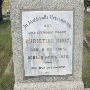 KNOX Christian 1865-1930