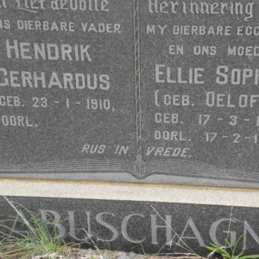 LABUSCHAGNE Hendrik Gerhardus 1910- &amp; Ellie Sophia nee OELOFSE 1914-1964