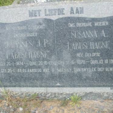 LABUSCHAGNE Johannes J.P. 1874-1950 &amp; Susanna A. OELOFSE 1878-1958