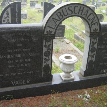 LABUSCHAGNE Jan Hendrik Johannes 1898-1973 &amp; Maria Magdalena Abrama nee VAN JAARSVELD 1900-1967