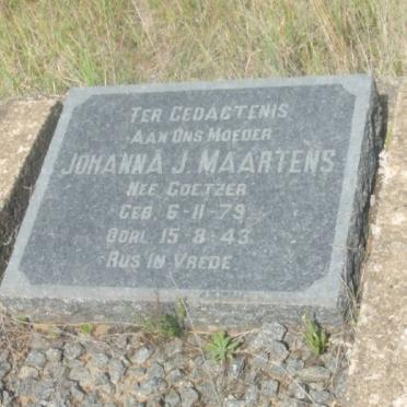 MAARTENS Johanna J. nee COETZER 1879-1943