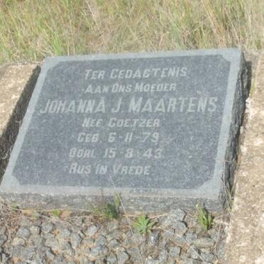 MAARTENS Johanna J. nee COETZER 1879-1943