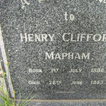 MAPHAM Henry Clifford 1896-1953