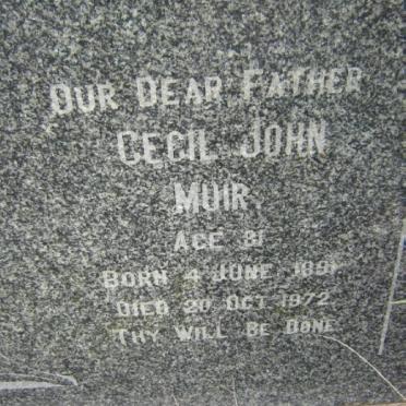 MUIR Cecil John 1891-1972 &amp; Kathleen Sarah HAW 1894-1958