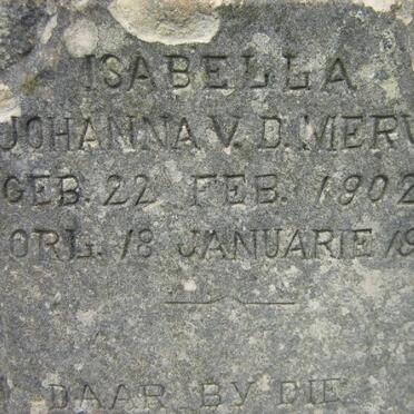 MERWE Isabella Johanna, v.d. 1902-1929