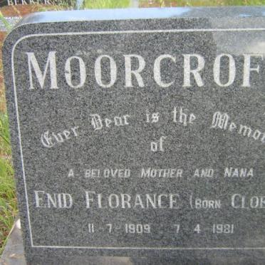 MOORCROFT Eric Herbert 1902-1969 &amp; Enid Florance CLOETE 1909-1981