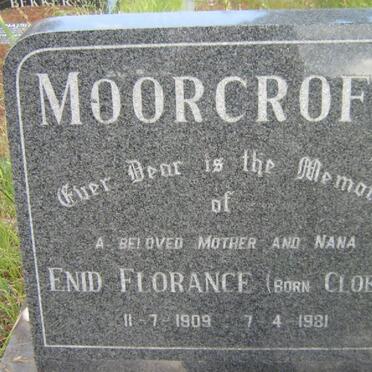 MOORCROFT Eric Herbert 1902-1969 &amp; Enid Florance CLOETE 1909-1981