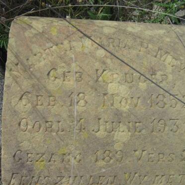 MEYER Martha Maria P. nee KRUGER 1852-1931