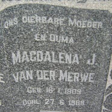 MERWE Magdalena J., van der 1909-1988