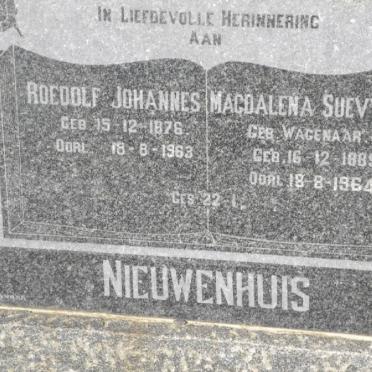 NIEUWENHUIS Roedolf Johannes 1876-1963 &amp; Magdalena Suevya WAGENAAR 1889-1964