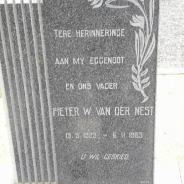 NEST Pieter W., van der 1923-1963