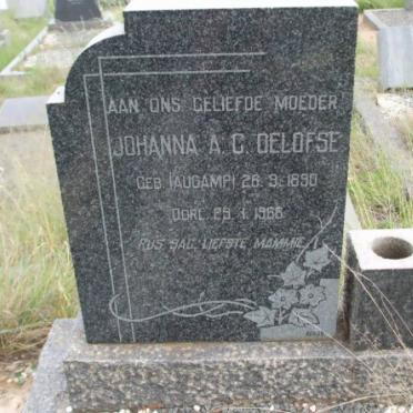 OELOFSE Johanna A.C. nee AUCAMP 1890-1966