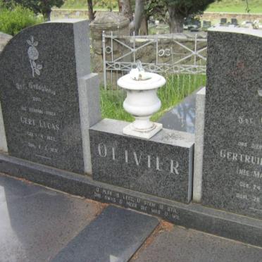 OLIVIER Gert Lucas 1902-1971 &amp; Gertruida Gezina MAARTENS 1902-1970