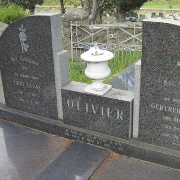 OLIVIER Gert Lucas 1902-1971 &amp; Gertruida Gezina MAARTENS 1902-1970