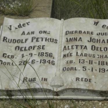 OELOFSE Rudolf Petrus 1856-1946 &amp; Anna Johanna Aletta LABUSCHAGNE 1864-1945