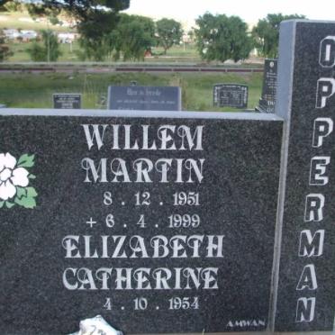OPPERMAN Willem Martin 1951-1999 &amp; Elizabeth Catherine 1954-
