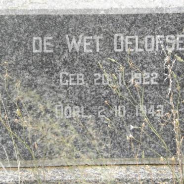 OELOFSE De Wet 1922-1943