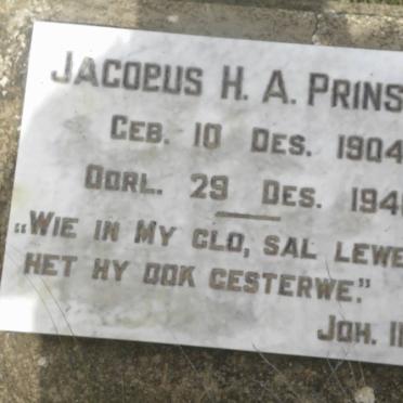 PRINSLOO Jacobus H.A. 1904-1948