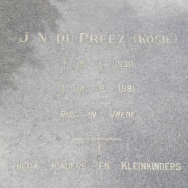 PREEZ J.N., du 1930-1981