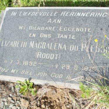 PLESSIS Elizabeth Magdalena, du nee ROODT 1892-197?