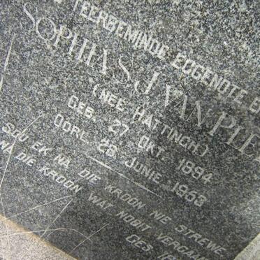 PLETZEN Sophia S.J., van nee HATTINGH 1894-1953