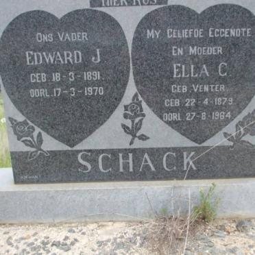 SCHACK Edward J. 1891-1970 &amp; Ella C. VENTER 1879-1964