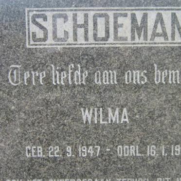 SCHOEMAN Wilma 1947-1969