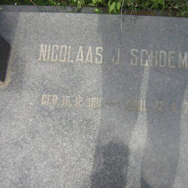 SCHOEMAN Nicolaas J. 1911-1976