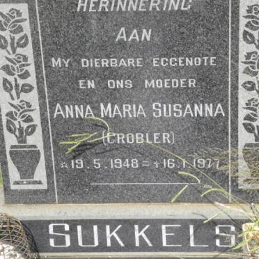 SUKKELS Anna Maria Susanna nee GROBLER 1948-1977