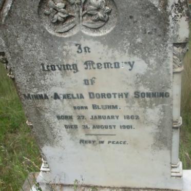 SONNING Minna Amelia Dorothy nee BLUHM 1862-1901