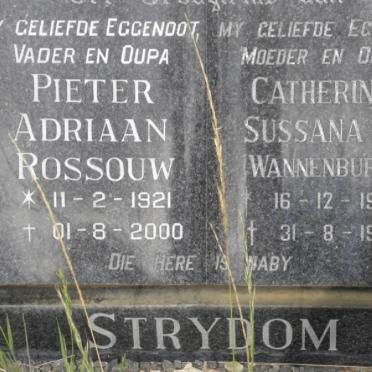 STRYDOM Pieter Adriaan Rossouw 1921-2000 &amp; Catherina Sussana C. WANNENBURG 1923-1981