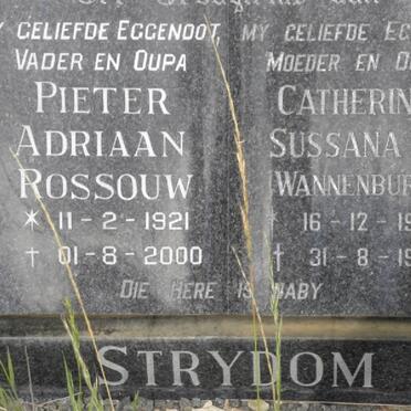 STRYDOM Pieter Adriaan Rossouw 1921-2000 &amp; Catherina Sussana C. WANNENBURG 1923-1981