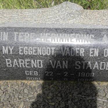 STAADEN Barend, van 1908-1986