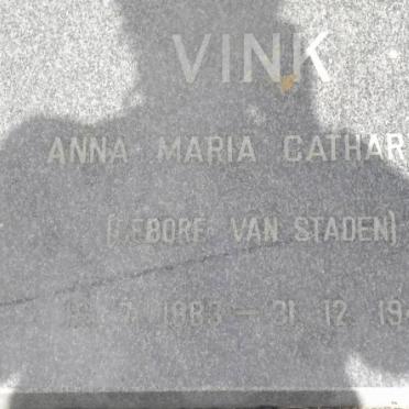 VINK Anna Maria Catharina nee VAN STADEN 1883-1949
