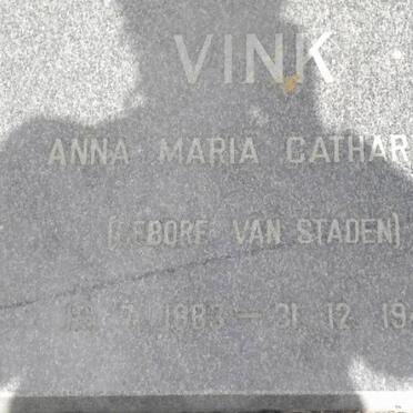 VINK Anna Maria Catharina nee VAN STADEN 1883-1949