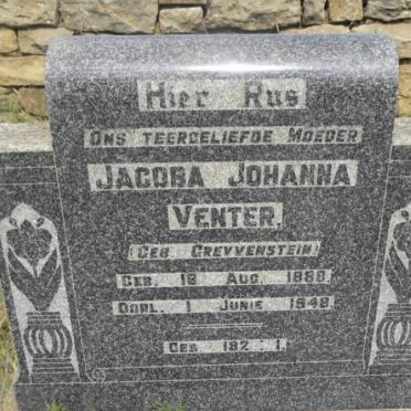 VENTER Jacoba Johanna nee GREYVENSTEIN 1880-1948
