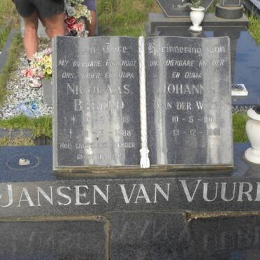 VUUREN Nicolaas Barend, Janse van 1913-1988 &amp; Johanna VAN DER WALT 1914-1991