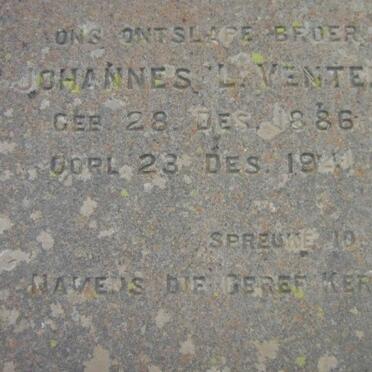 VENTER Johannes L. 1886-1941
