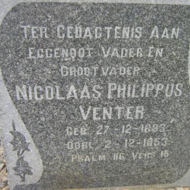 VENTER Nicolaas Philippus 1883-1953