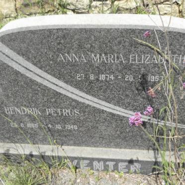 VENTER Hendrik Petrus 1865-1948 &amp; Anna Maria Elizabeth 1874-1957