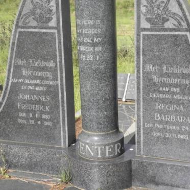 VENTER Johannes Frederick 1890-1960 &amp; Regina Barbara PRETORIUS 1899-1969